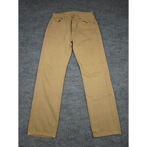 Vintage Levi's 501 Jeans Men's 34 x 32 (FITS 31 x 31) Beige Made USA Button Fly